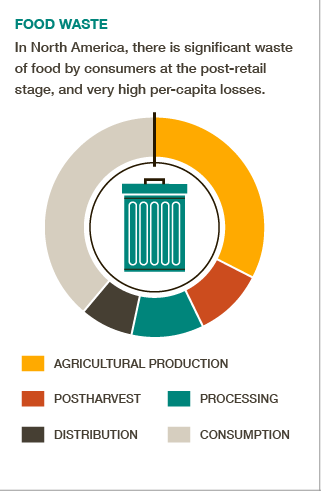 In North America almost half of the food gets wasted at the consumer level #BigFacts via @cgiarclimate