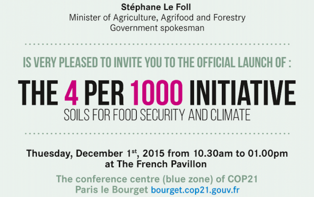 4 Per 1000 Initiative: Soils for Food Security and Climate