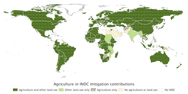 Agriculture in INDC mitigation contributions