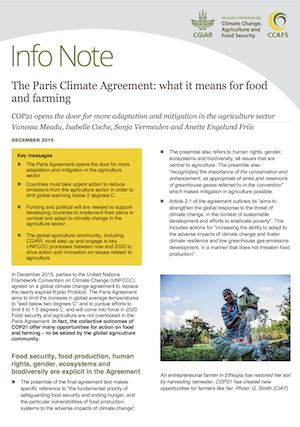 The Paris Climate Agreement: what it means for food and farming