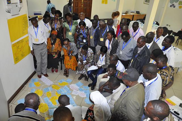 Participants at an outcome mapping workshop in Kisumu, Kenya