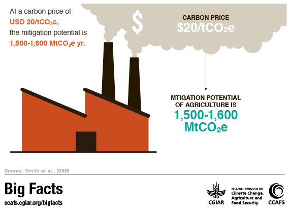 carbon price agriculture emissions climate change agriculture food security CCAFS