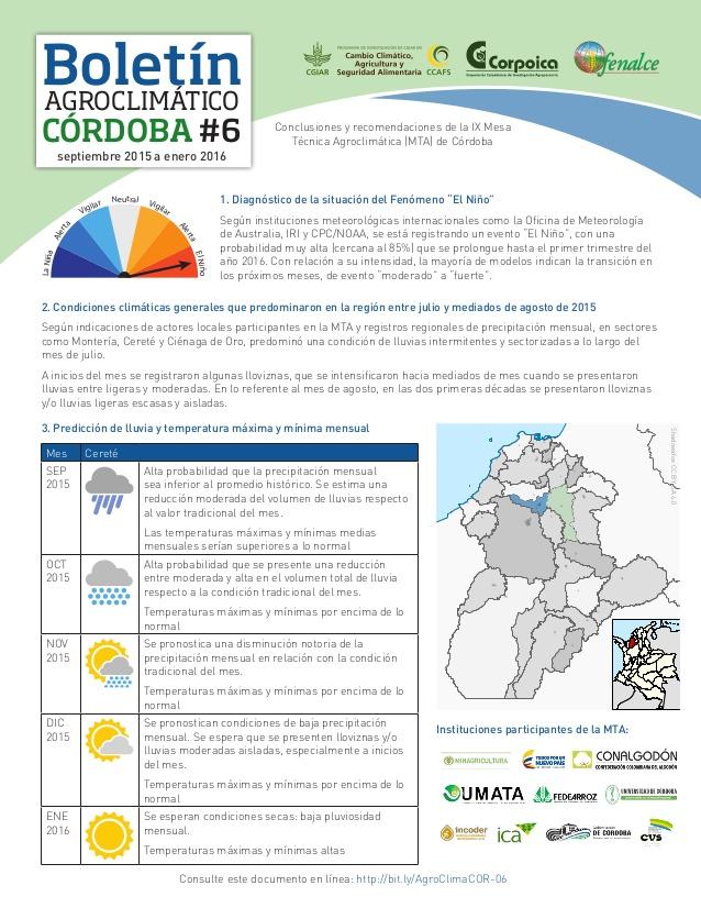 Boletín Agroclimático Córdoba #6