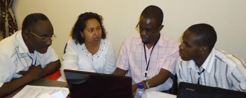 Participants at an East African Scenarios workshop discuss how climate change and food security might unfold in the region until 2030.