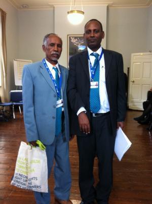 Kidanu Girmay and Eyasu Abraya at the Dublin conference. Photo: S. Monkman