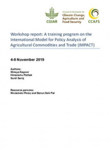 A Training Program On The International Model For Policy Analysis Of Agricultural Commodities And Trade Impact