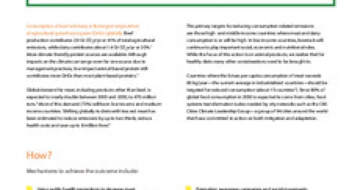 Actions to transform food systems under climate change: Shift to ...